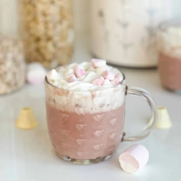 Pink hot chocolate